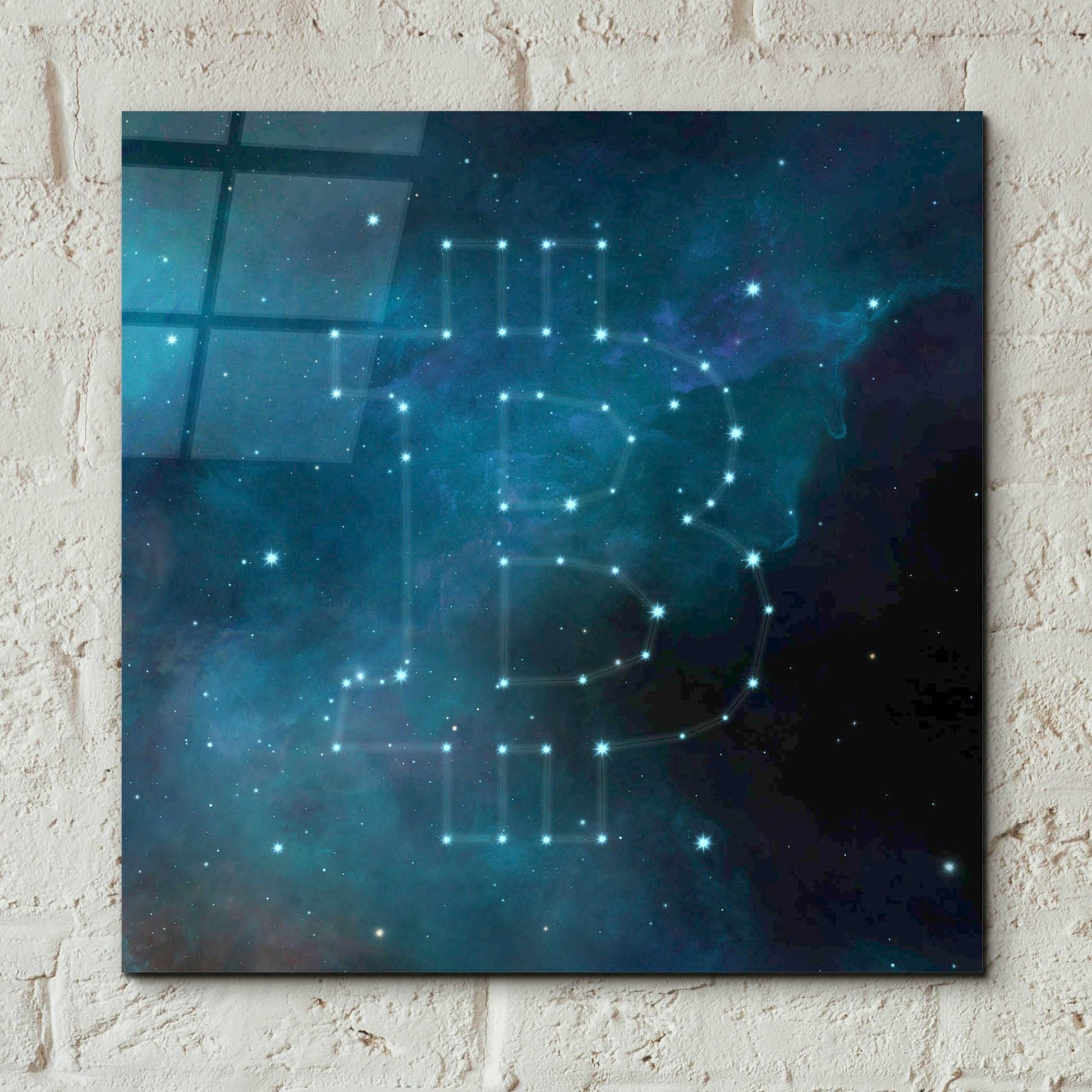 Epic Art 'Bitcoin Constellation II' by Epic Portfolio, Acrylic Glass Wall Art,12x12