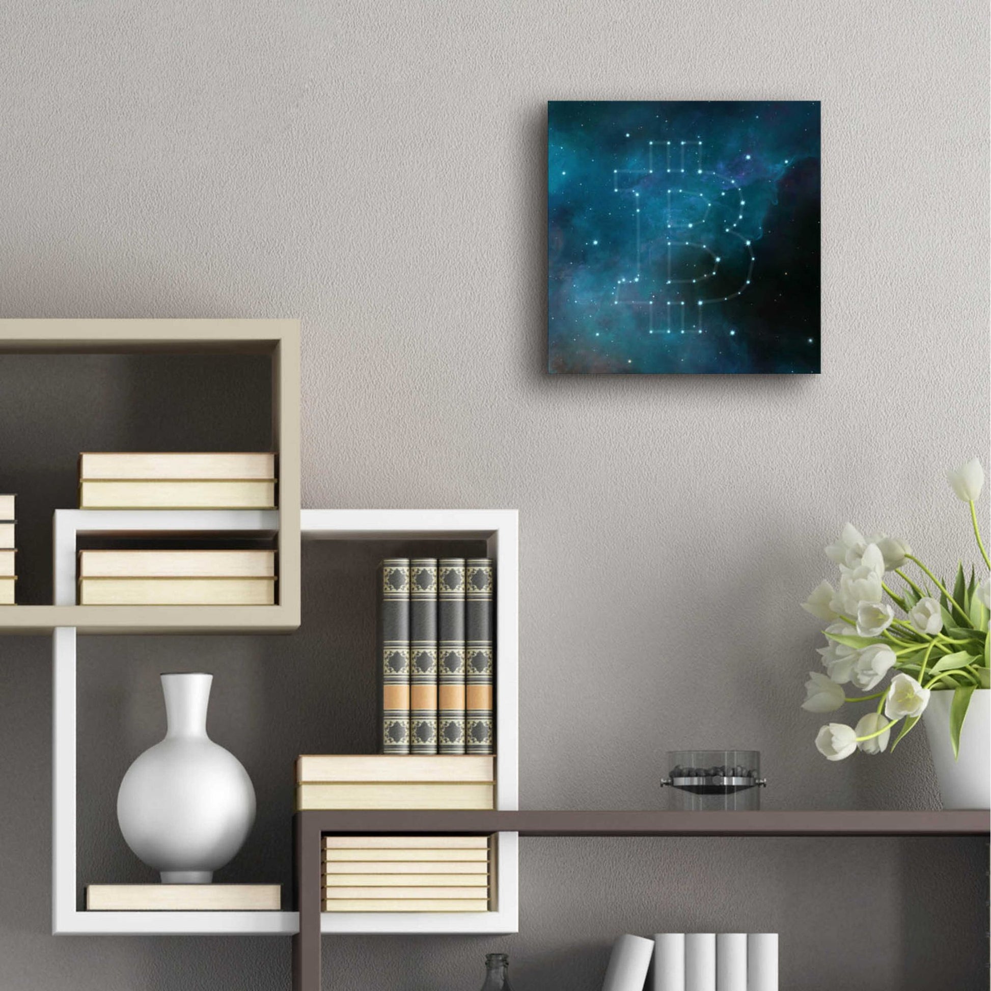 Epic Art 'Bitcoin Constellation II' by Epic Portfolio, Acrylic Glass Wall Art,12x12