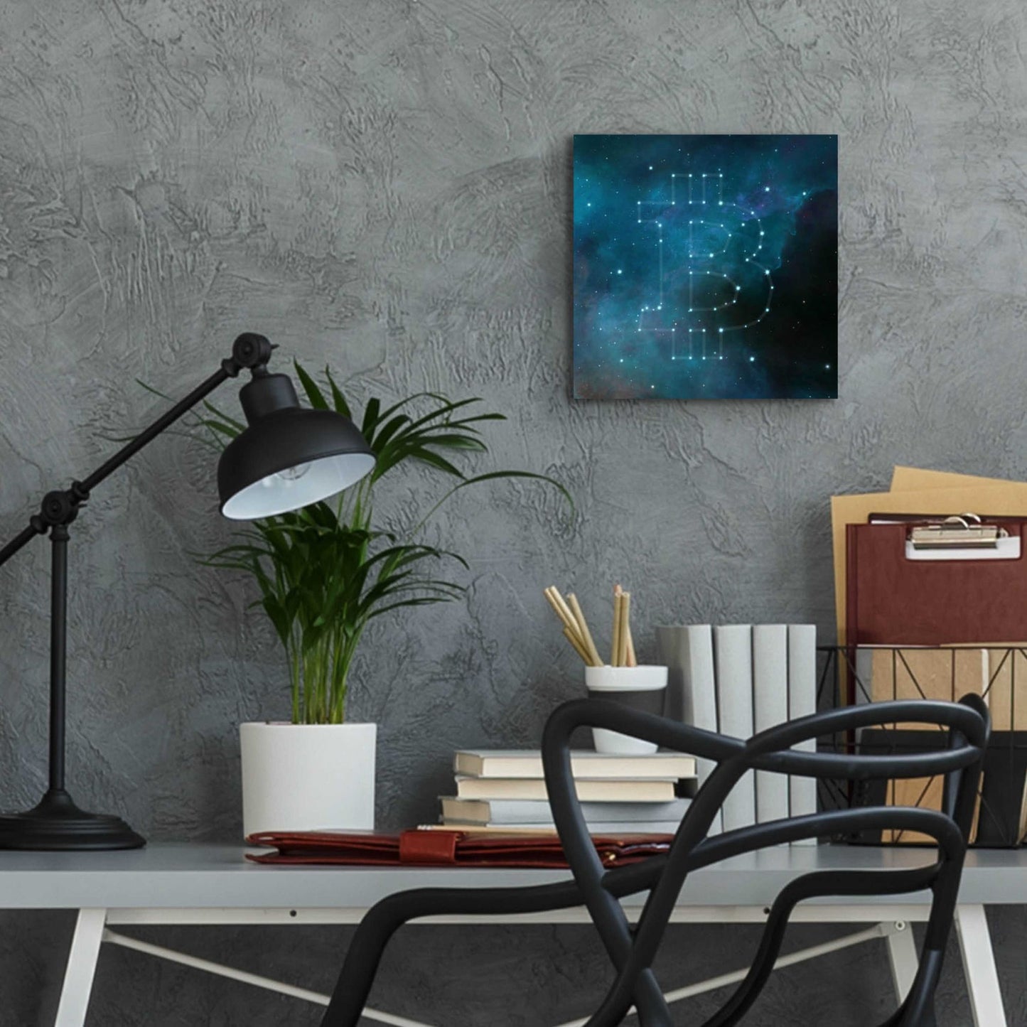 Epic Art 'Bitcoin Constellation II' by Epic Portfolio, Acrylic Glass Wall Art,12x12