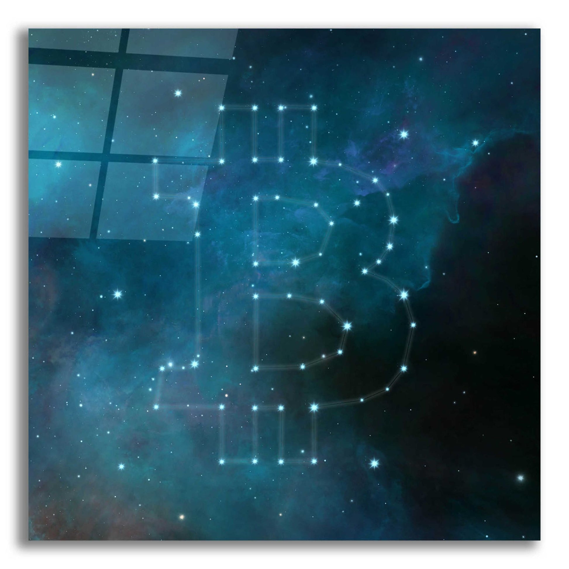 Epic Art 'Bitcoin Constellation II' by Epic Portfolio, Acrylic Glass Wall Art,12x12