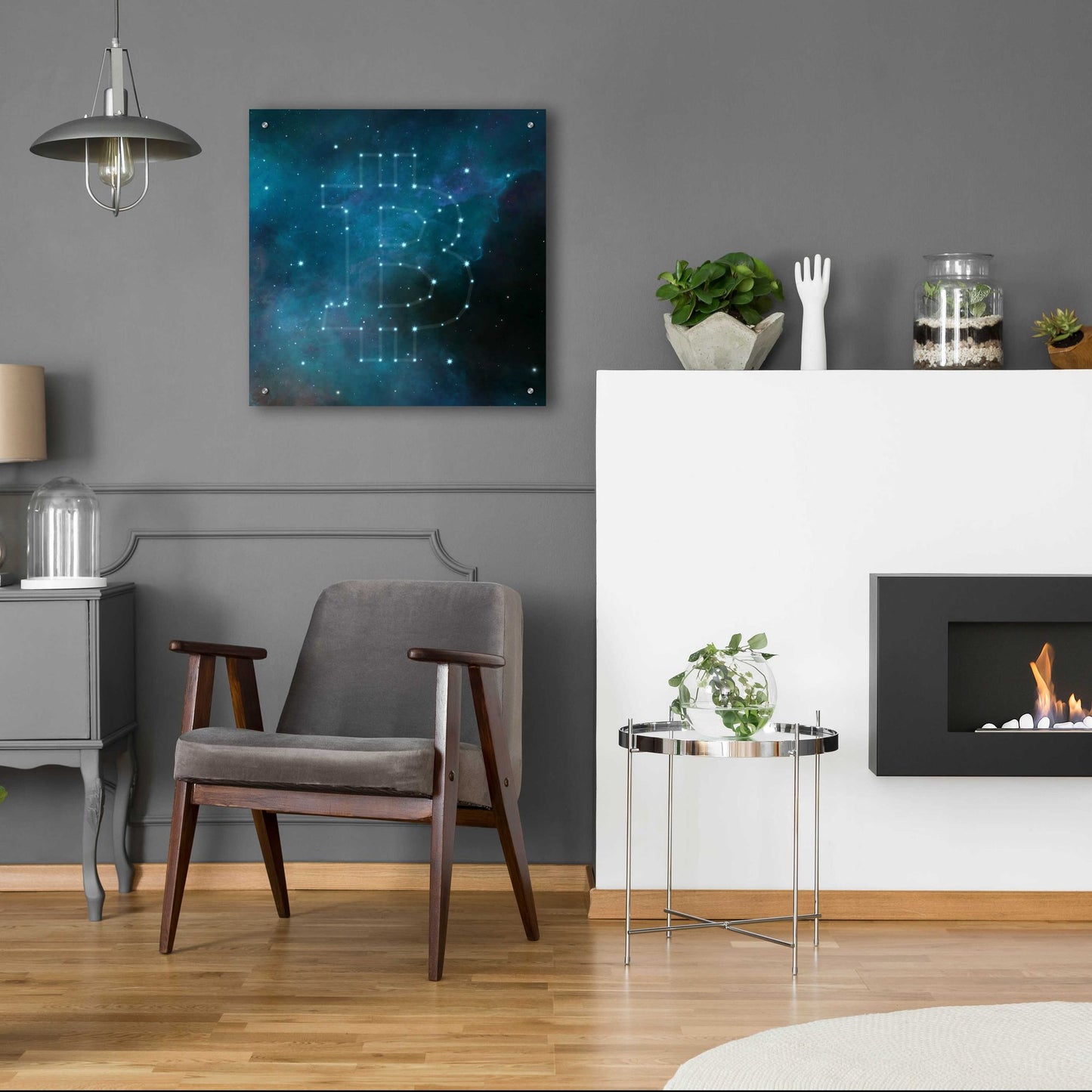 Epic Art 'Bitcoin Constellation II' by Epic Portfolio, Acrylic Glass Wall Art,24x24