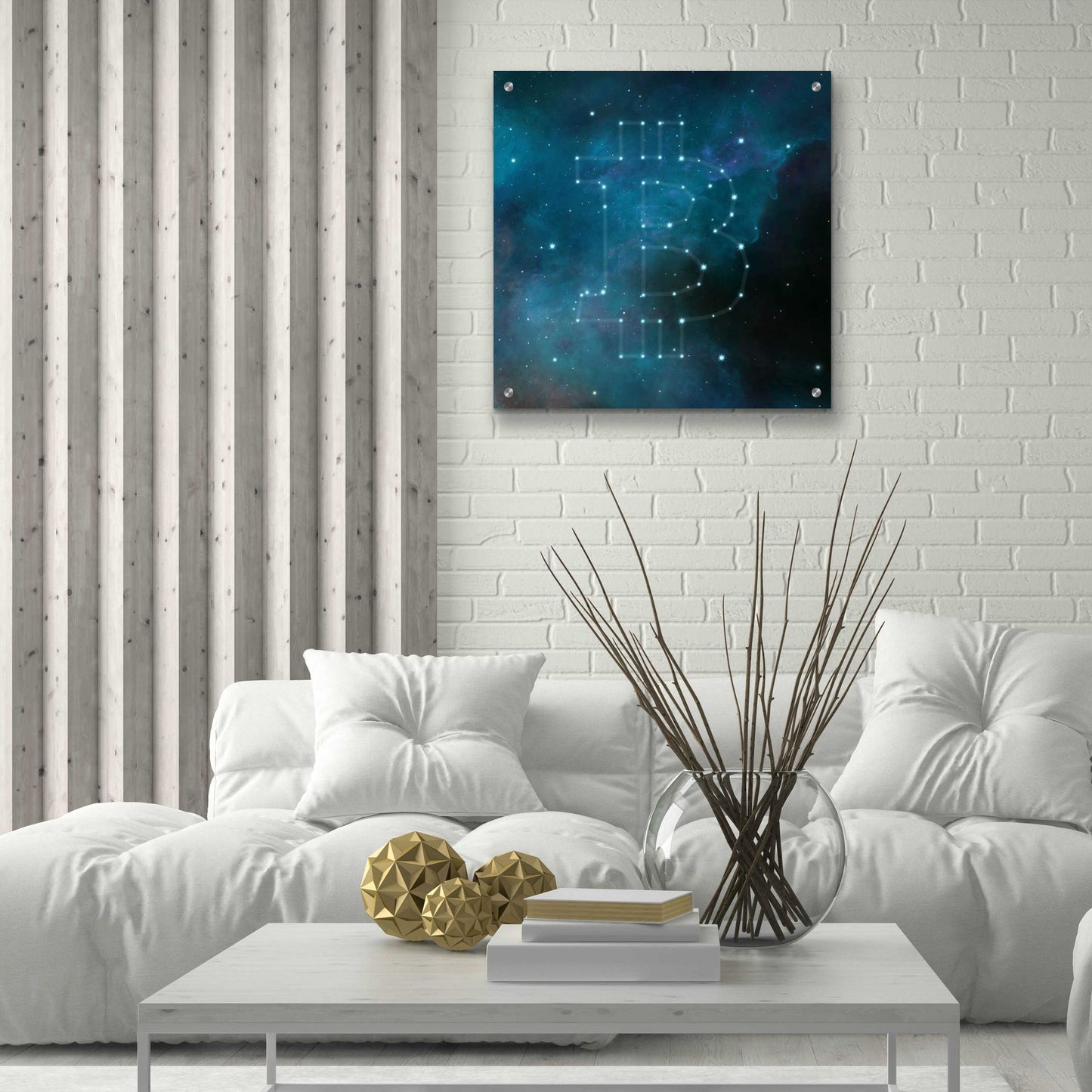 Epic Art 'Bitcoin Constellation II' by Epic Portfolio, Acrylic Glass Wall Art,24x24