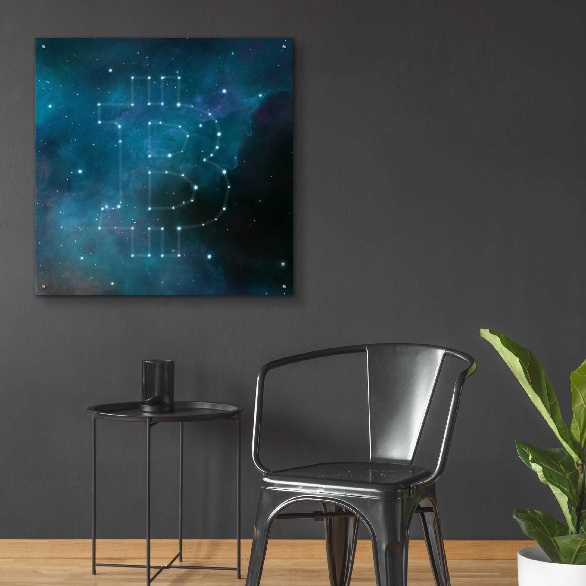 Epic Art 'Bitcoin Constellation II' by Epic Portfolio, Acrylic Glass Wall Art,36x36