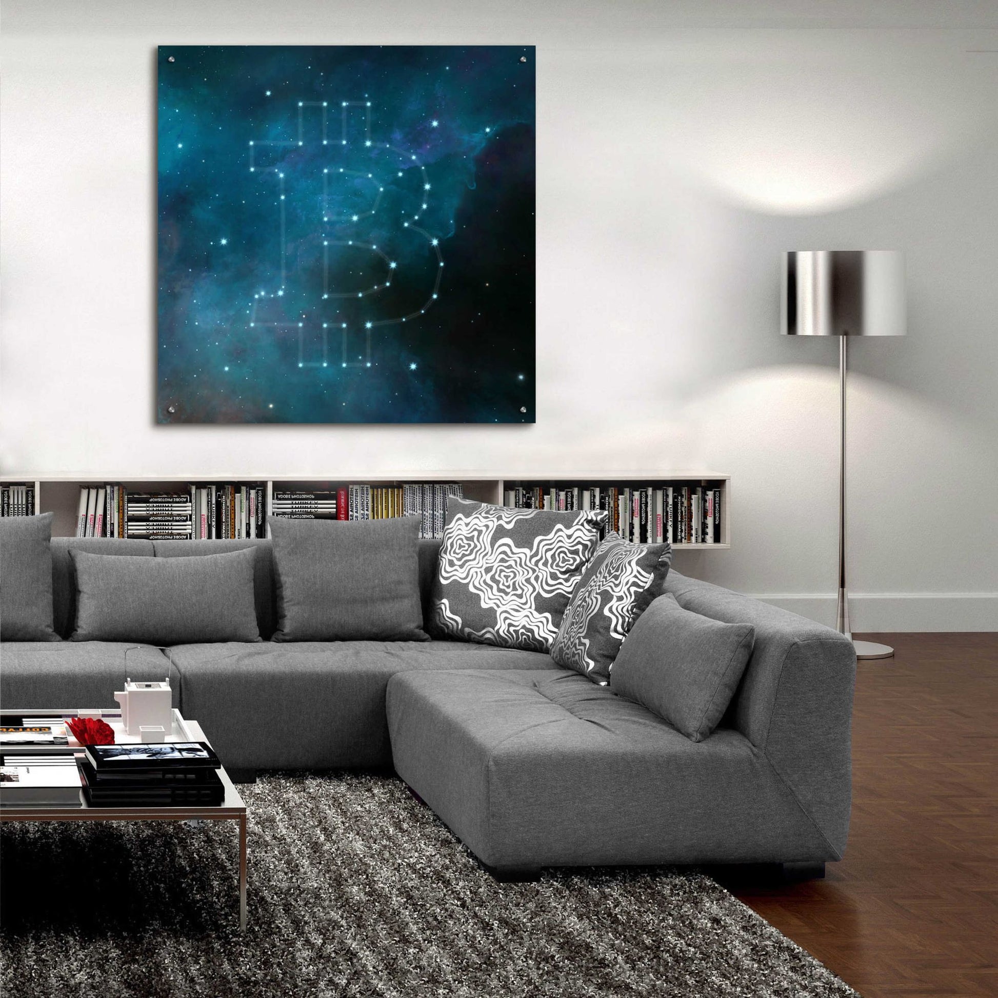 Epic Art 'Bitcoin Constellation II' by Epic Portfolio, Acrylic Glass Wall Art,36x36