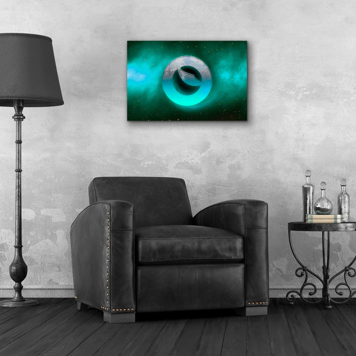 Epic Art 'Cosmic Crypto Luna' by Epic Portfolio, Acrylic Glass Wall Art,24x16