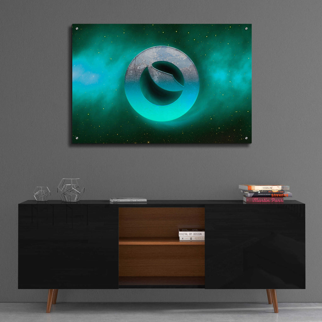 Epic Art 'Cosmic Crypto Luna' by Epic Portfolio, Acrylic Glass Wall Art,36x24