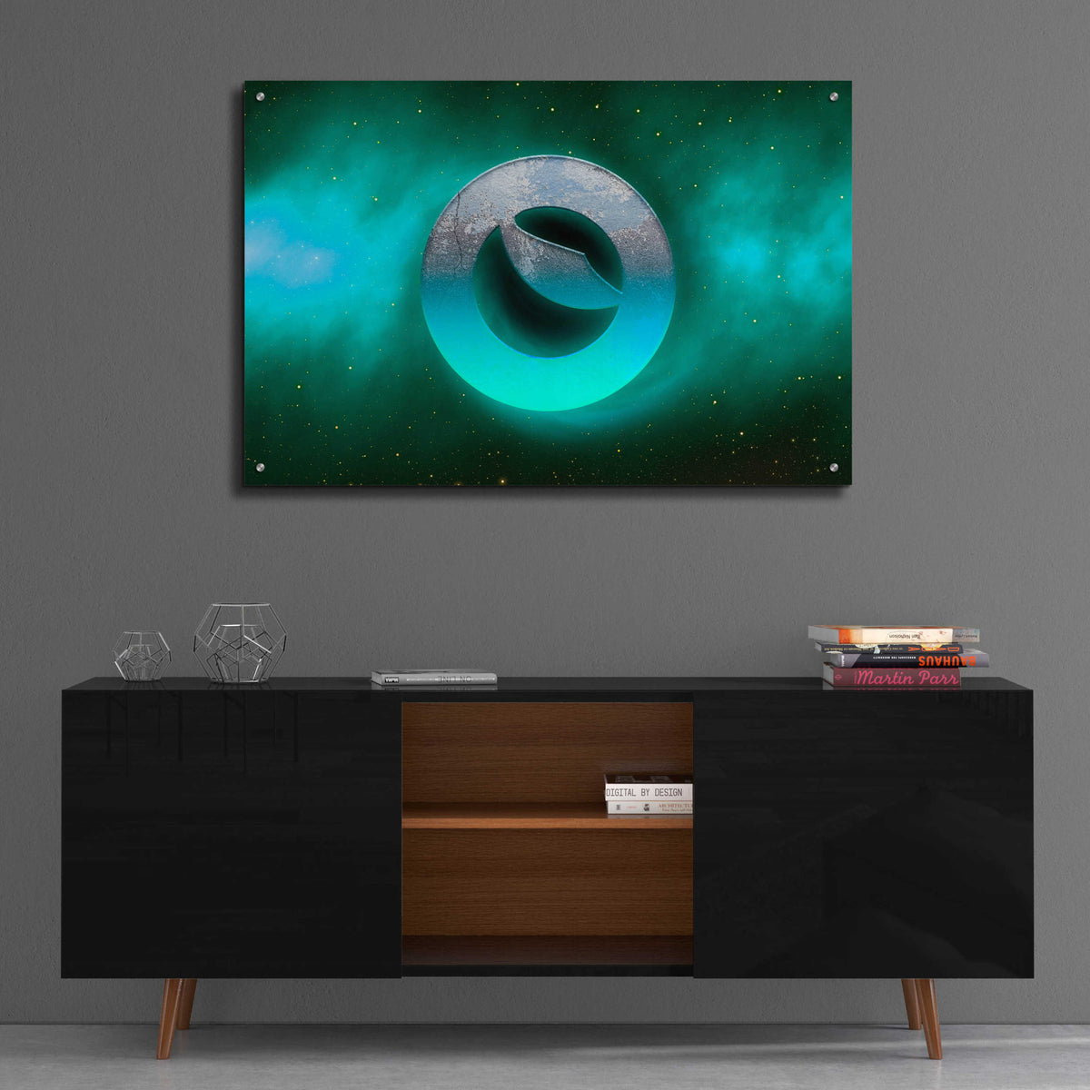 Epic Art 'Cosmic Crypto Luna' by Epic Portfolio, Acrylic Glass Wall Art,36x24