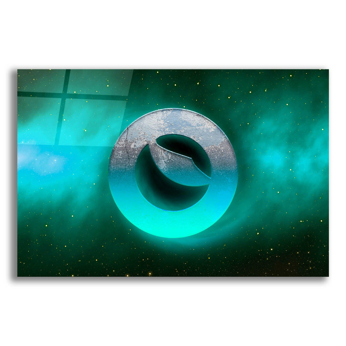 Epic Art 'Cosmic Crypto Luna' by Epic Portfolio, Acrylic Glass Wall Art