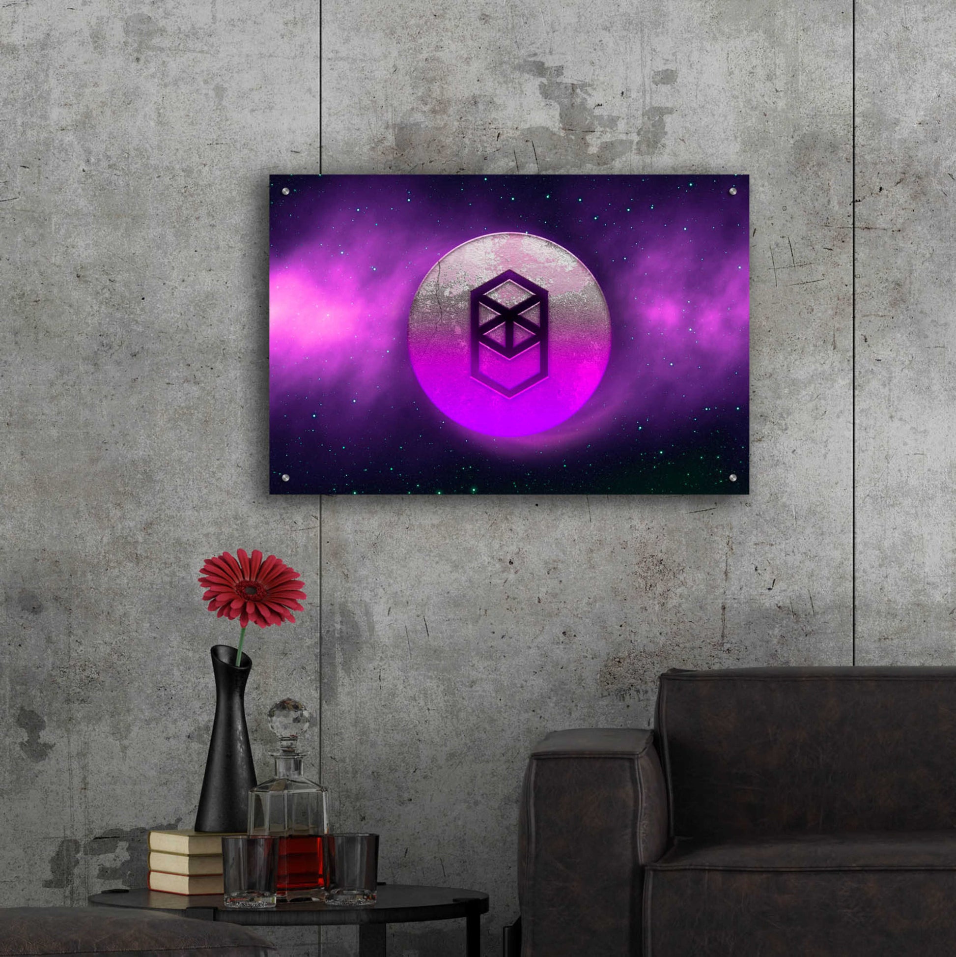 Epic Art 'Cosmic Crypto Fantom' by Epic Portfolio, Acrylic Glass Wall Art,36x24