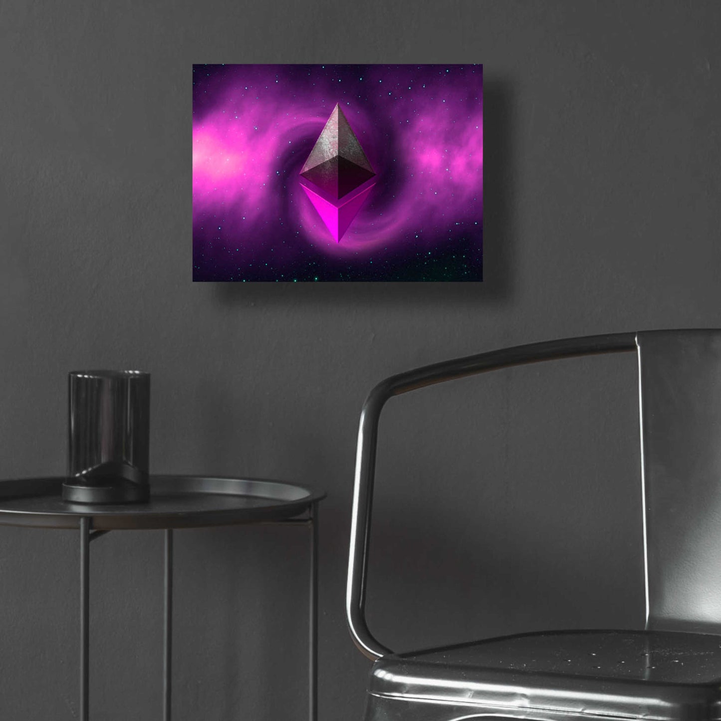 Epic Art 'Cosmic Crypto Ethereum' by Epic Portfolio, Acrylic Glass Wall Art,16x12