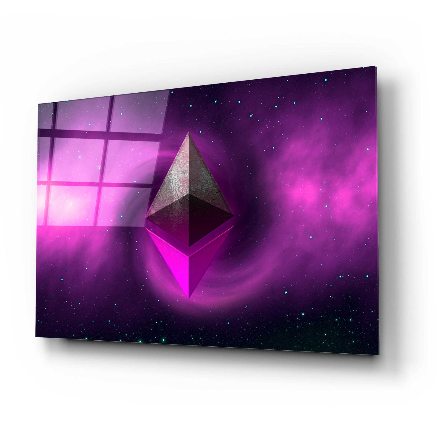 Epic Art 'Cosmic Crypto Ethereum' by Epic Portfolio, Acrylic Glass Wall Art,24x16