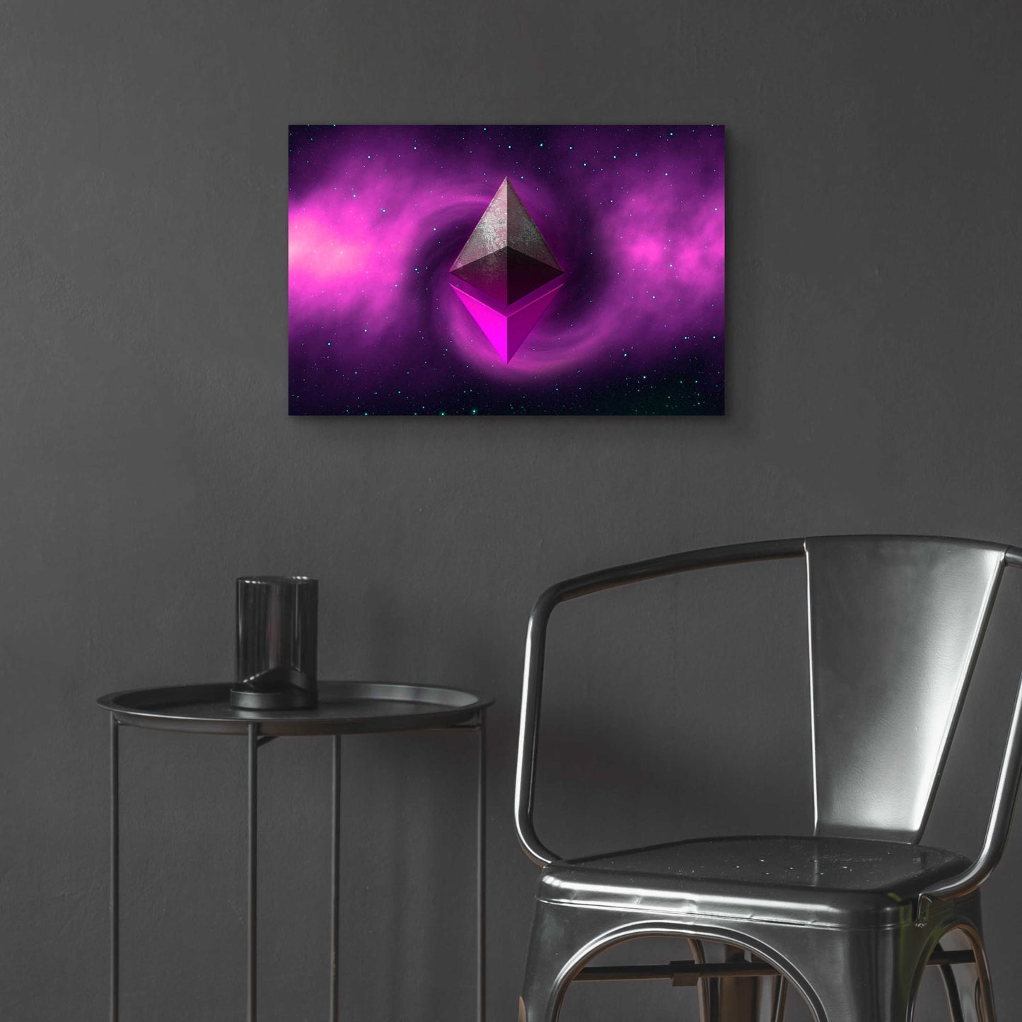 Epic Art 'Cosmic Crypto Ethereum' by Epic Portfolio, Acrylic Glass Wall Art,24x16