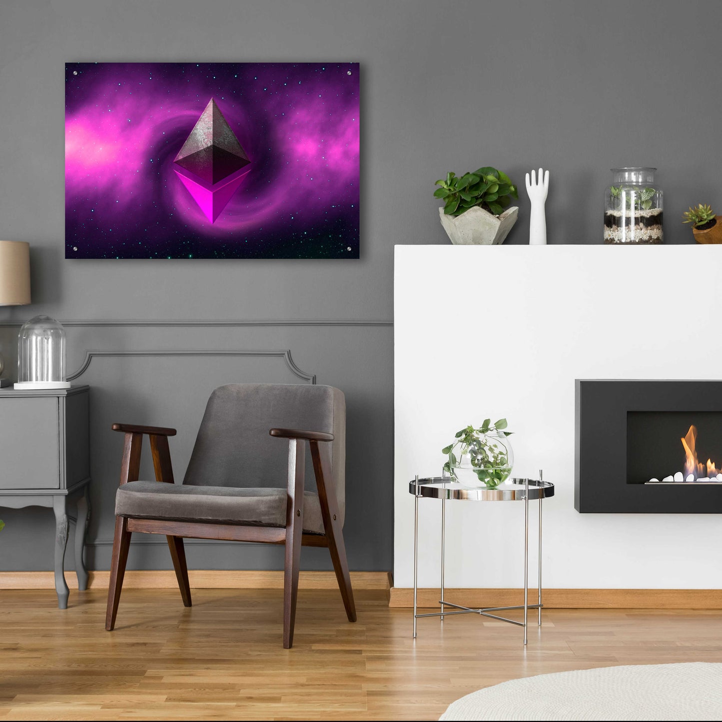 Epic Art 'Cosmic Crypto Ethereum' by Epic Portfolio, Acrylic Glass Wall Art,36x24