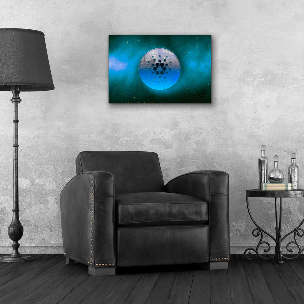 Epic Art 'Cosmic Crypto Cardano' by Epic Portfolio, Acrylic Glass Wall Art,24x16