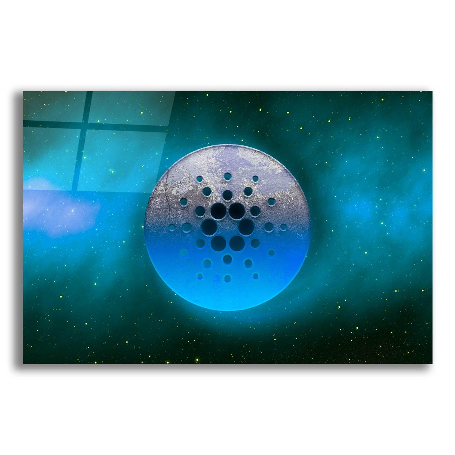 Epic Art 'Cosmic Crypto Cardano' by Epic Portfolio, Acrylic Glass Wall Art,24x16