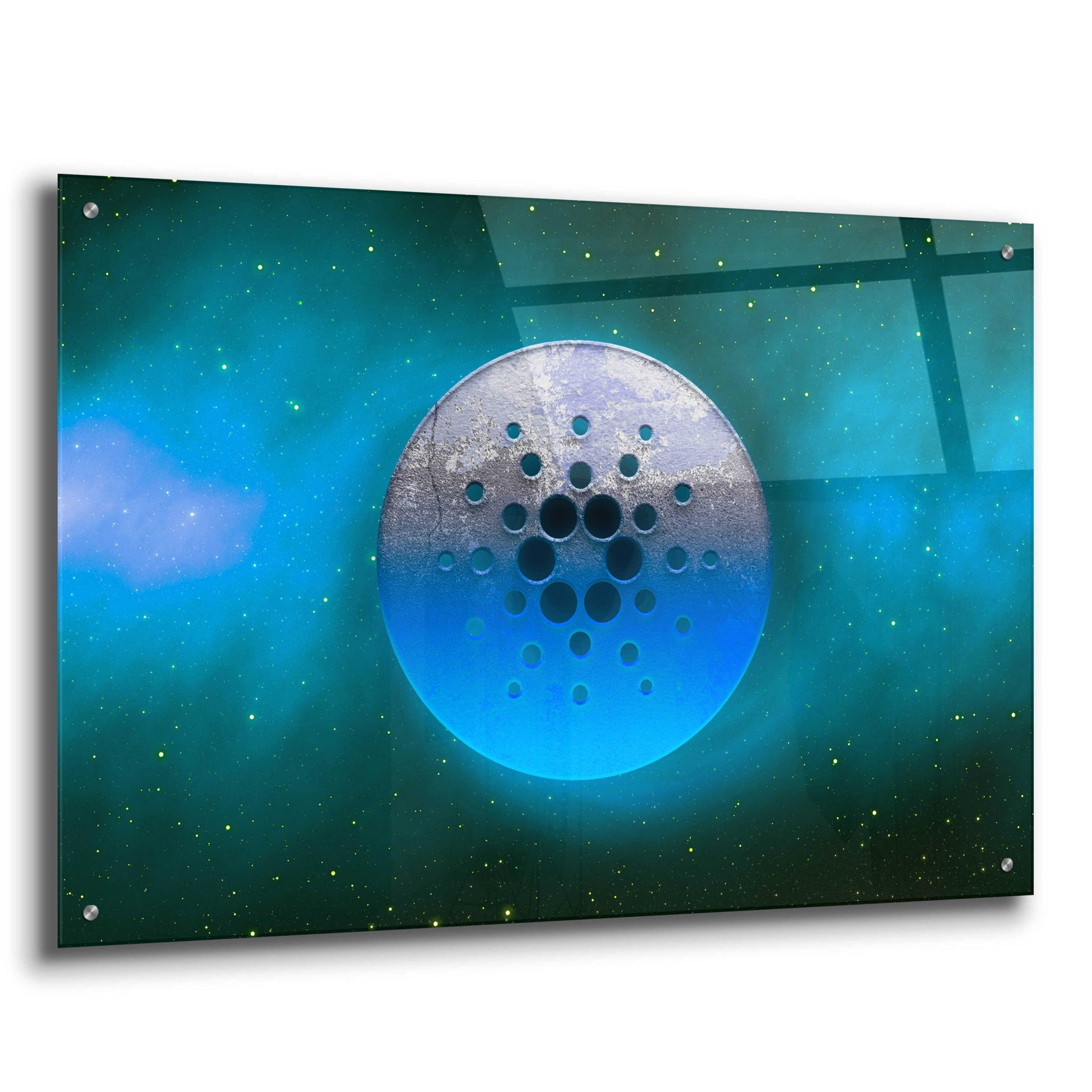 Epic Art 'Cosmic Crypto Cardano' by Epic Portfolio, Acrylic Glass Wall Art,36x24