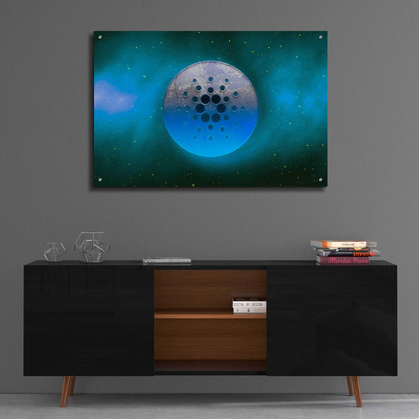 Epic Art 'Cosmic Crypto Cardano' by Epic Portfolio, Acrylic Glass Wall Art,36x24