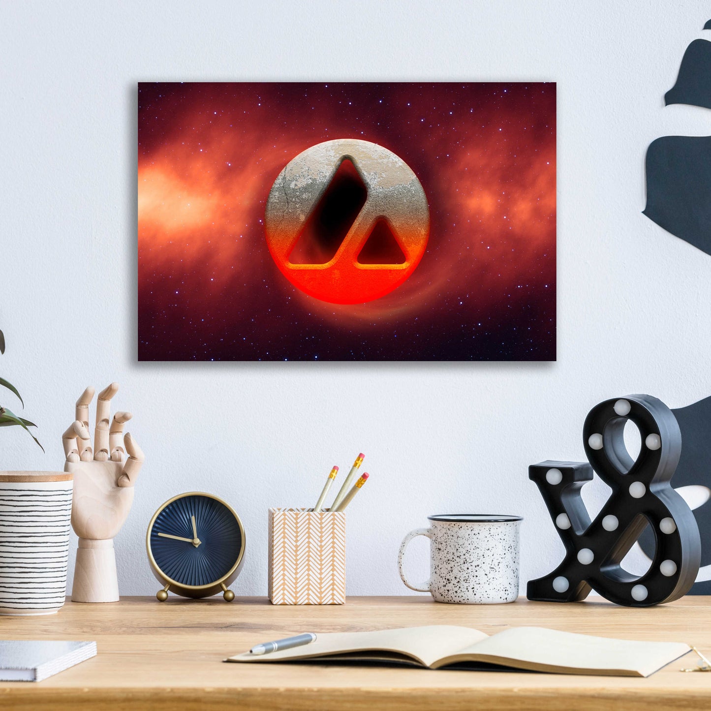 Epic Art 'Cosmic Crypto Avalanche' by Epic Portfolio, Acrylic Glass Wall Art,16x12