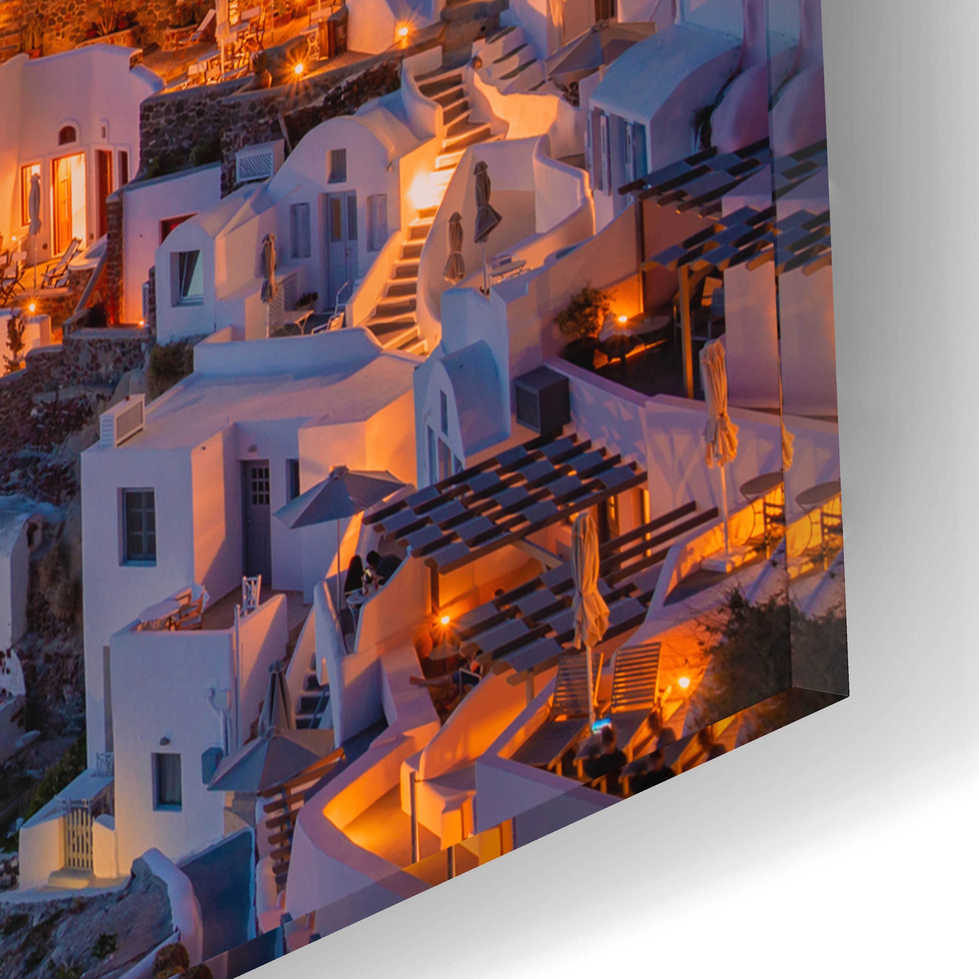 Epic Art 'Santorini Greece' by Edin Chavez, Acrylic Glass Wall Art,16x12
