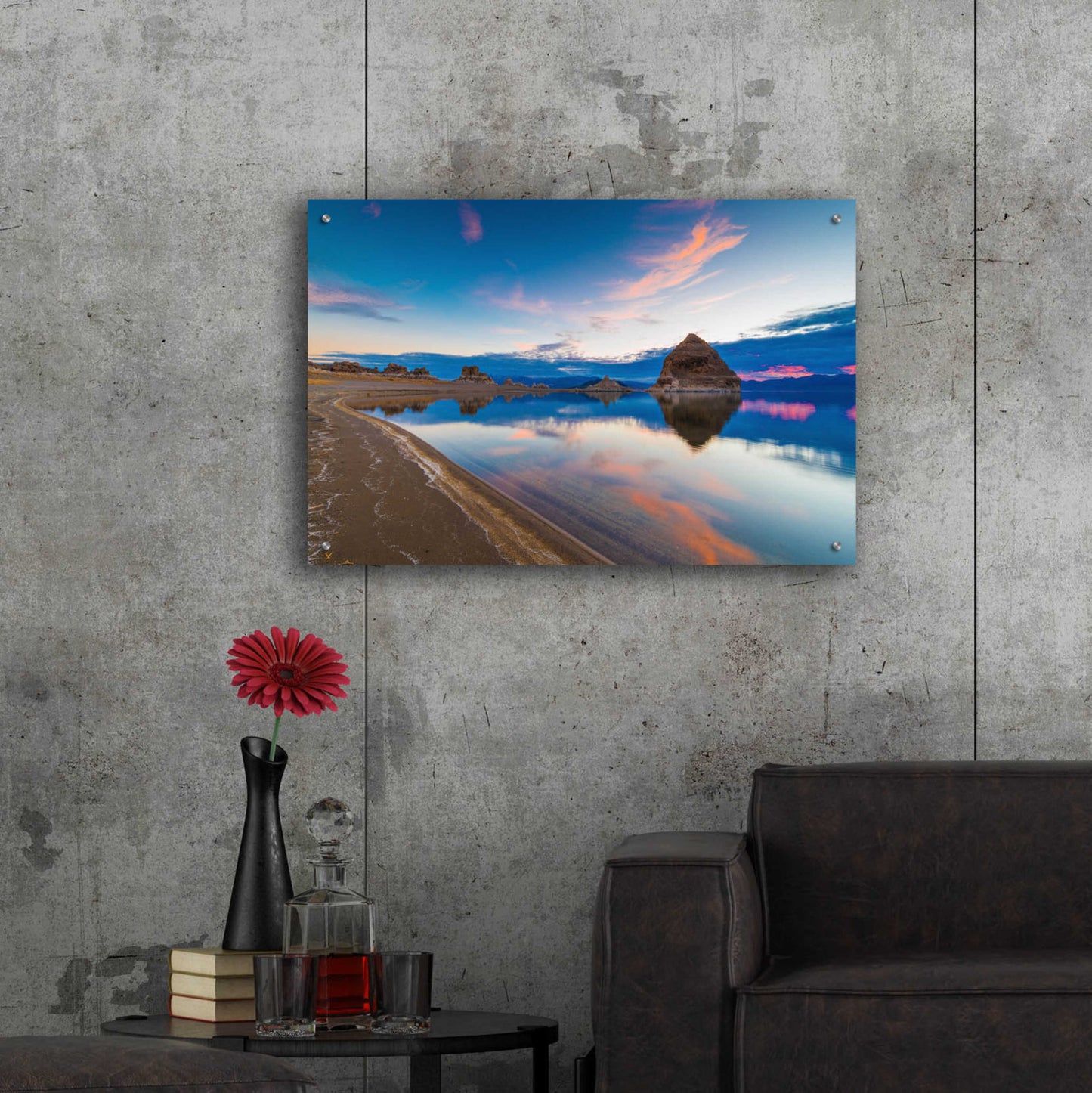 Epic Art 'Pyramid Lake Nevada 4' by Edin Chavez, Acrylic Glass Wall Art,36x24