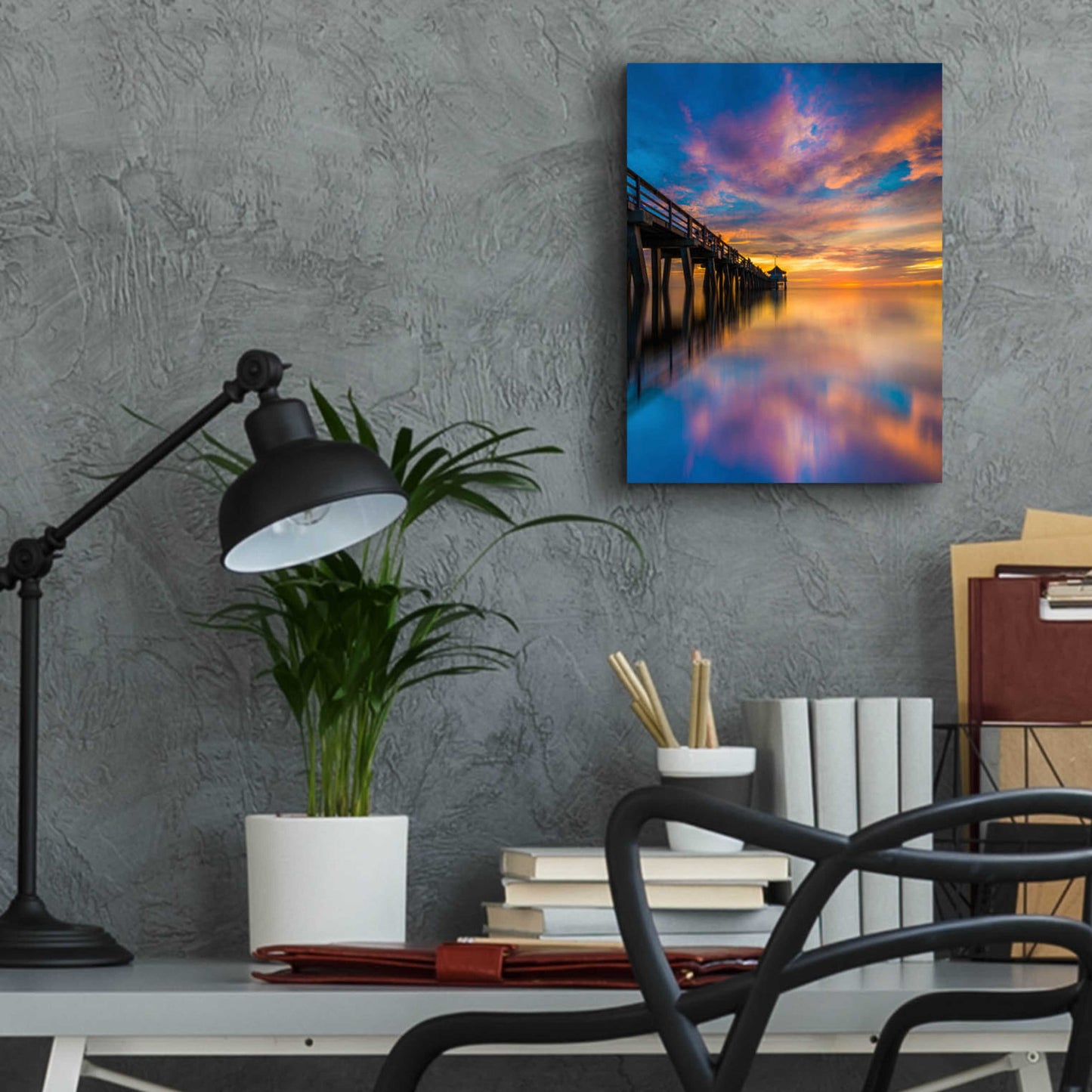 Epic Art 'Florida Sunsets' by Edin Chavez, Acrylic Glass Wall Art,12x16