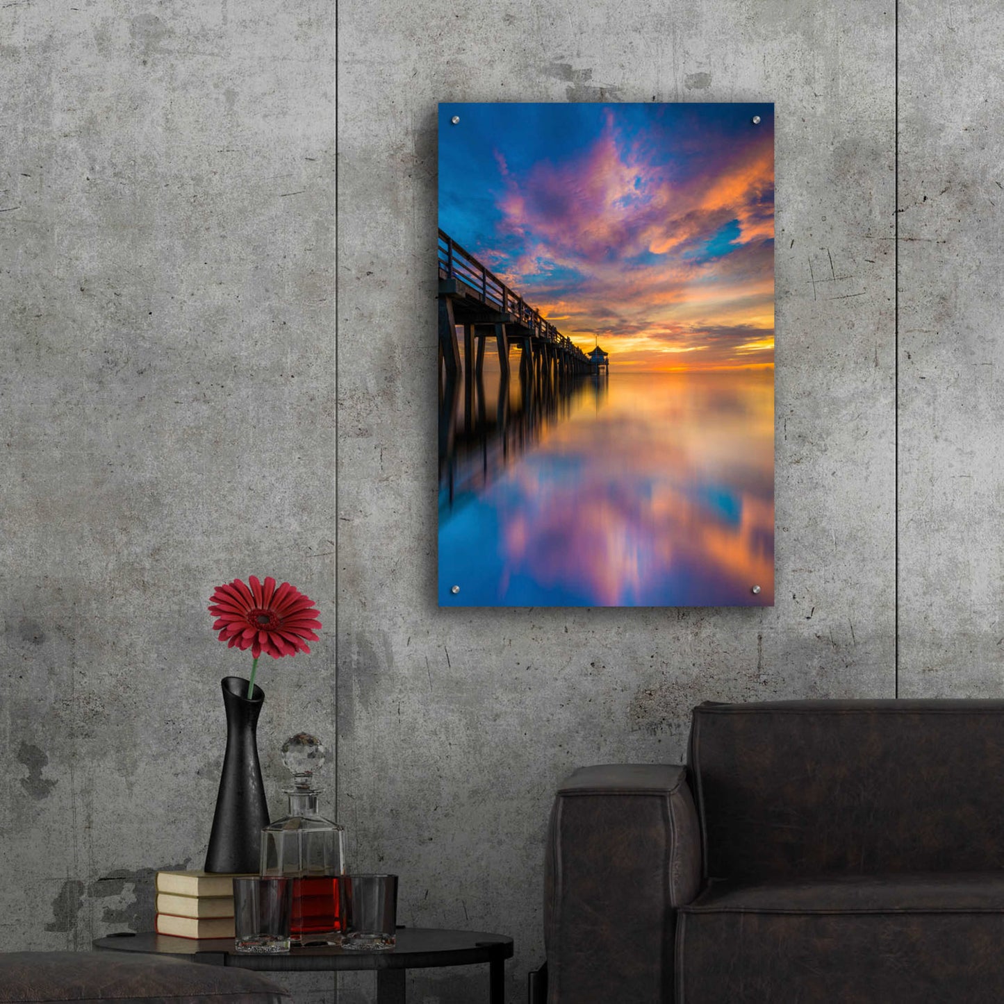 Epic Art 'Florida Sunsets' by Edin Chavez, Acrylic Glass Wall Art,24x36