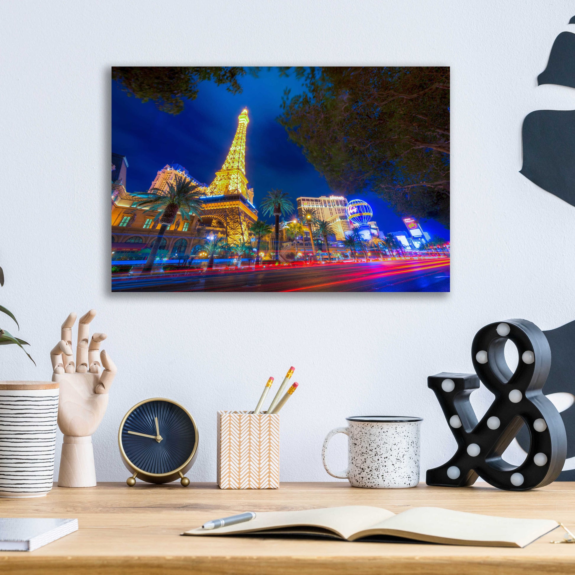 Epic Art 'Paris of Las Vegas' by Edin Chavez, Acrylic Glass Wall Art,16x12