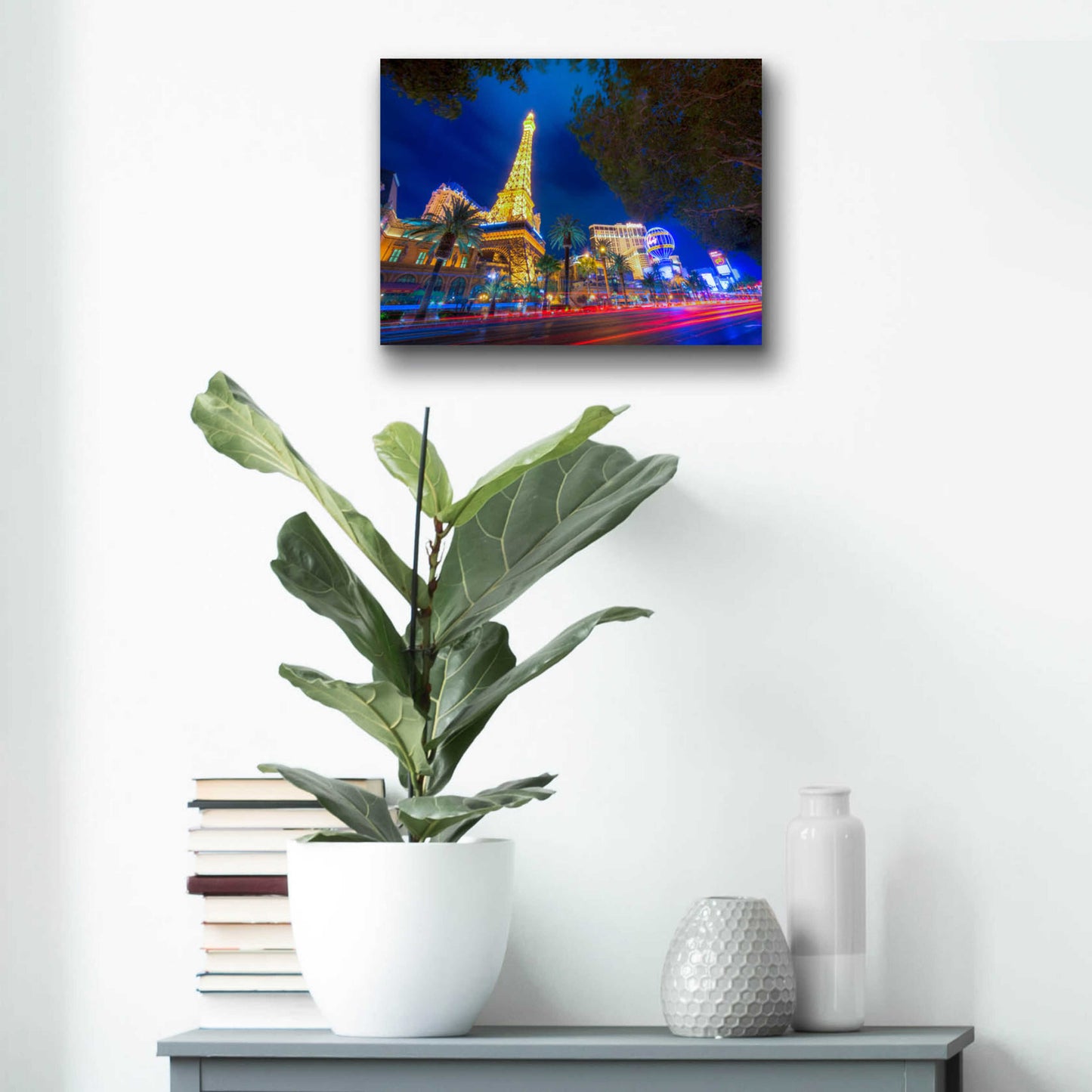 Epic Art 'Paris of Las Vegas' by Edin Chavez, Acrylic Glass Wall Art,16x12