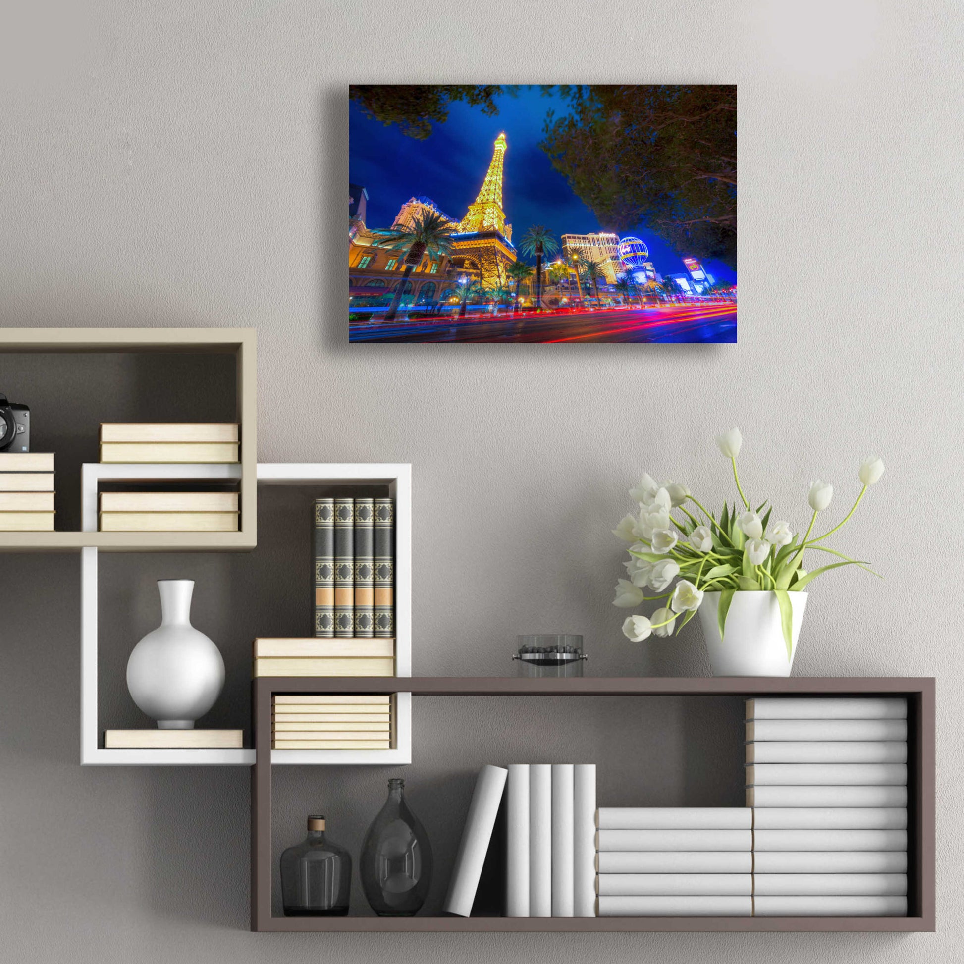 Epic Art 'Paris of Las Vegas' by Edin Chavez, Acrylic Glass Wall Art,24x16