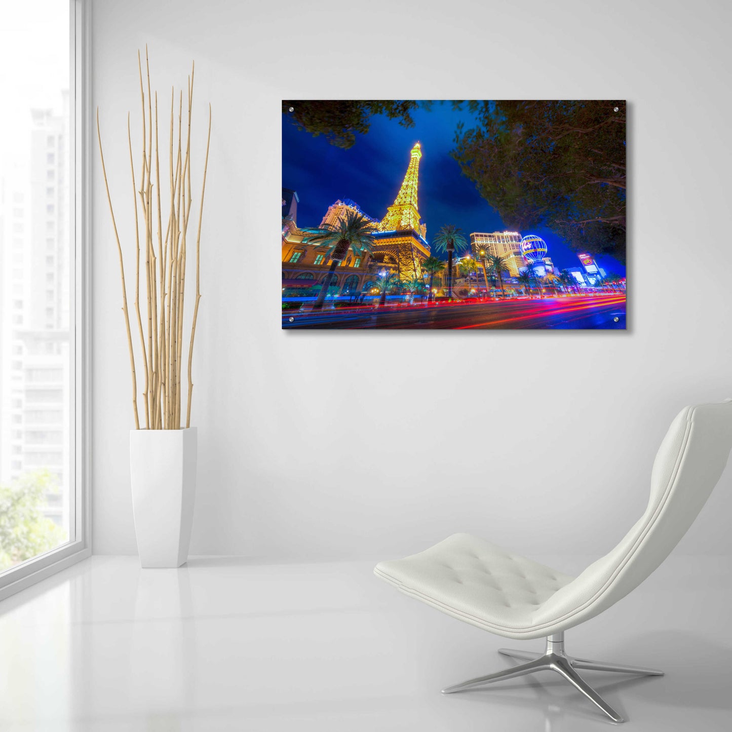 Epic Art 'Paris of Las Vegas' by Edin Chavez, Acrylic Glass Wall Art,36x24