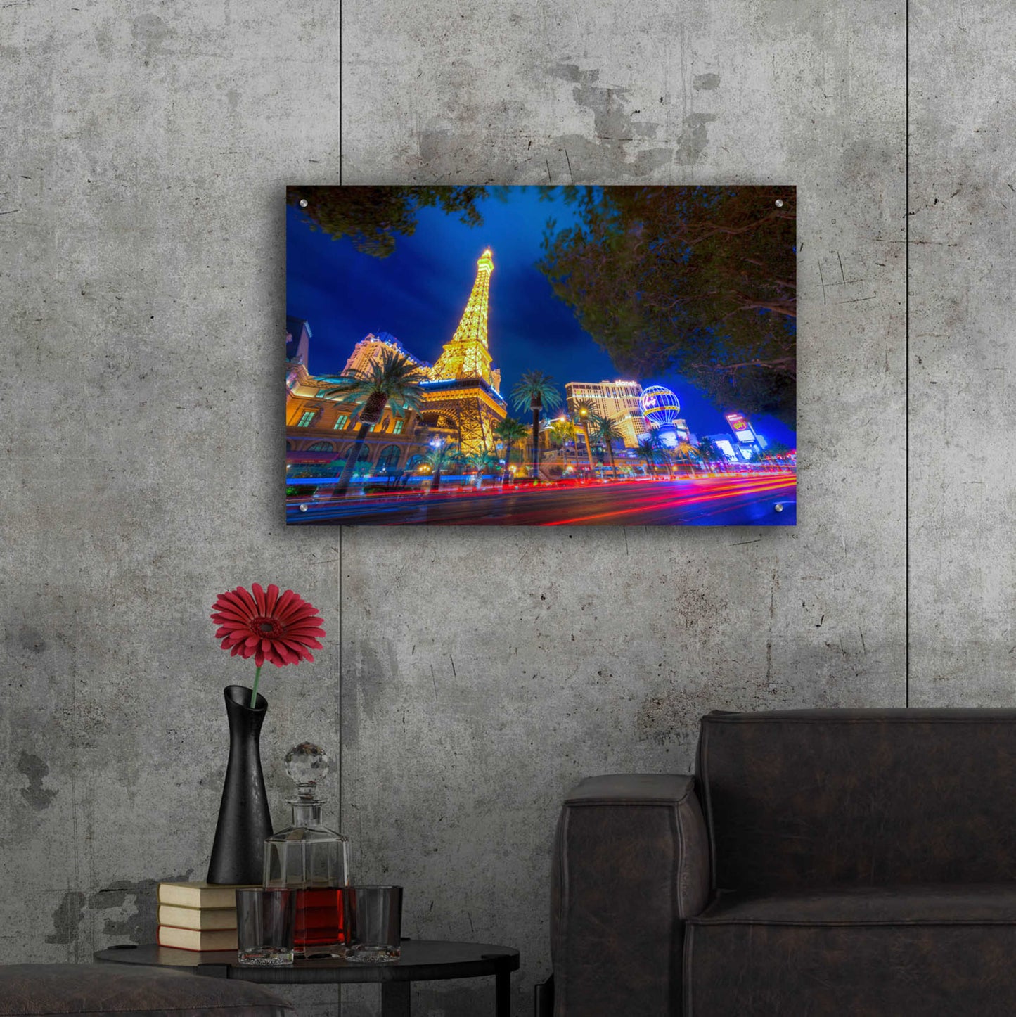 Epic Art 'Paris of Las Vegas' by Edin Chavez, Acrylic Glass Wall Art,36x24