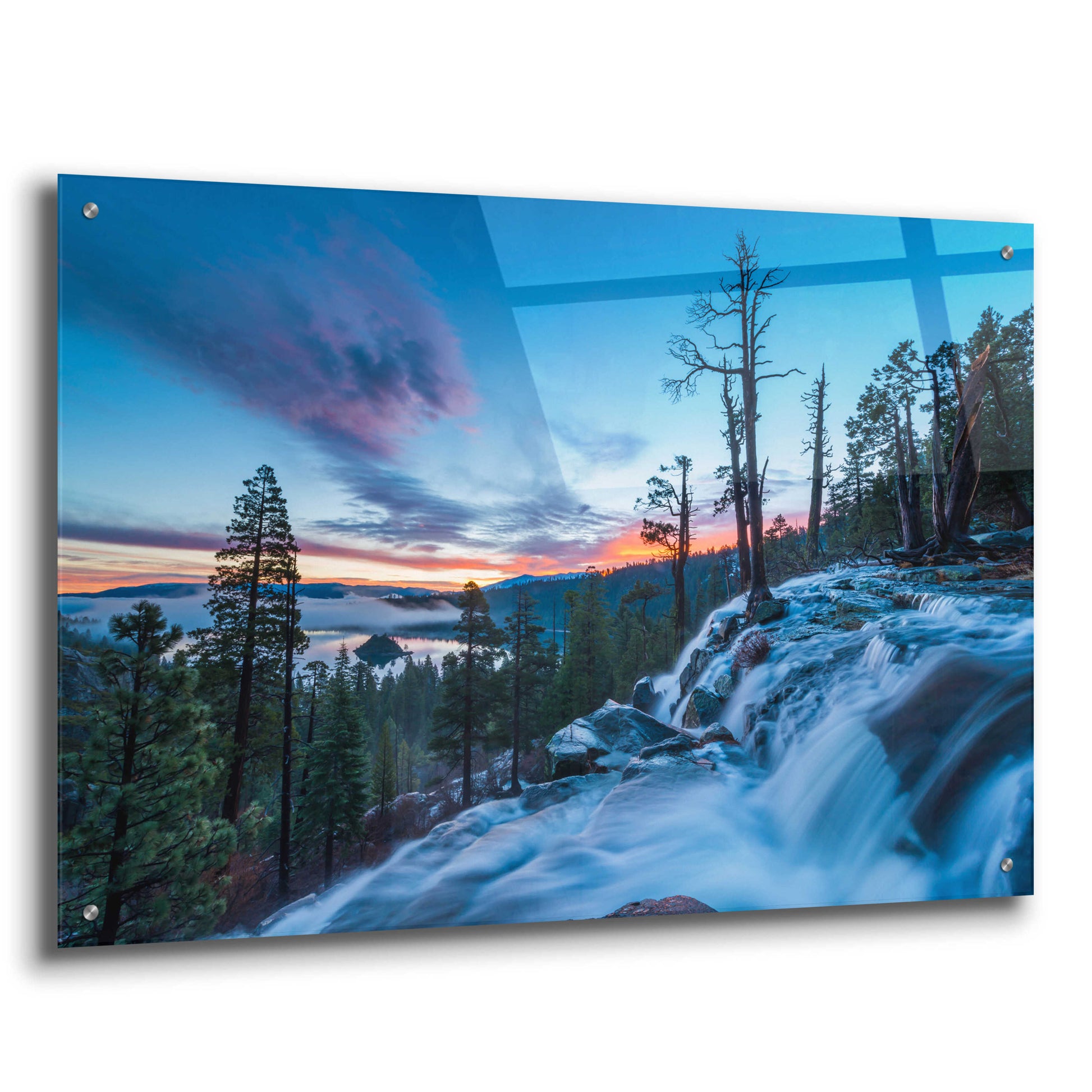 Epic Art 'Lake Tahoe Emerald Bay' by Edin Chavez, Acrylic Glass Wall Art,36x24
