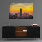 Epic Art 'Yellow Empire' by Edin Chavez, Acrylic Glass Wall Art,36x24