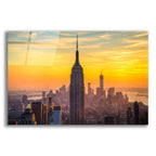 Epic Art 'Yellow Empire' by Edin Chavez, Acrylic Glass Wall Art