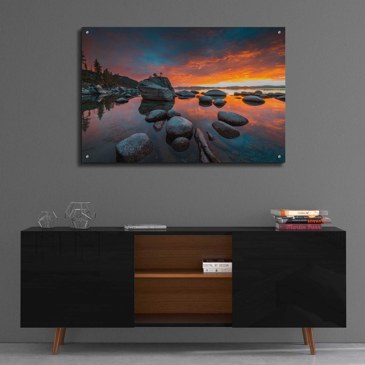 Epic Art 'The Stone Crocodile' by Edin Chavez, Acrylic Glass Wall Art,36x24