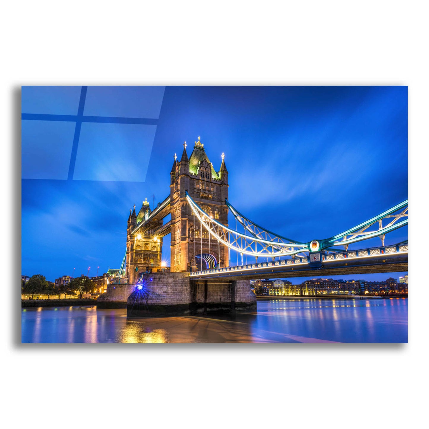 Epic Art 'London Bridge' by Edin Chavez, Acrylic Glass Wall Art,24x16