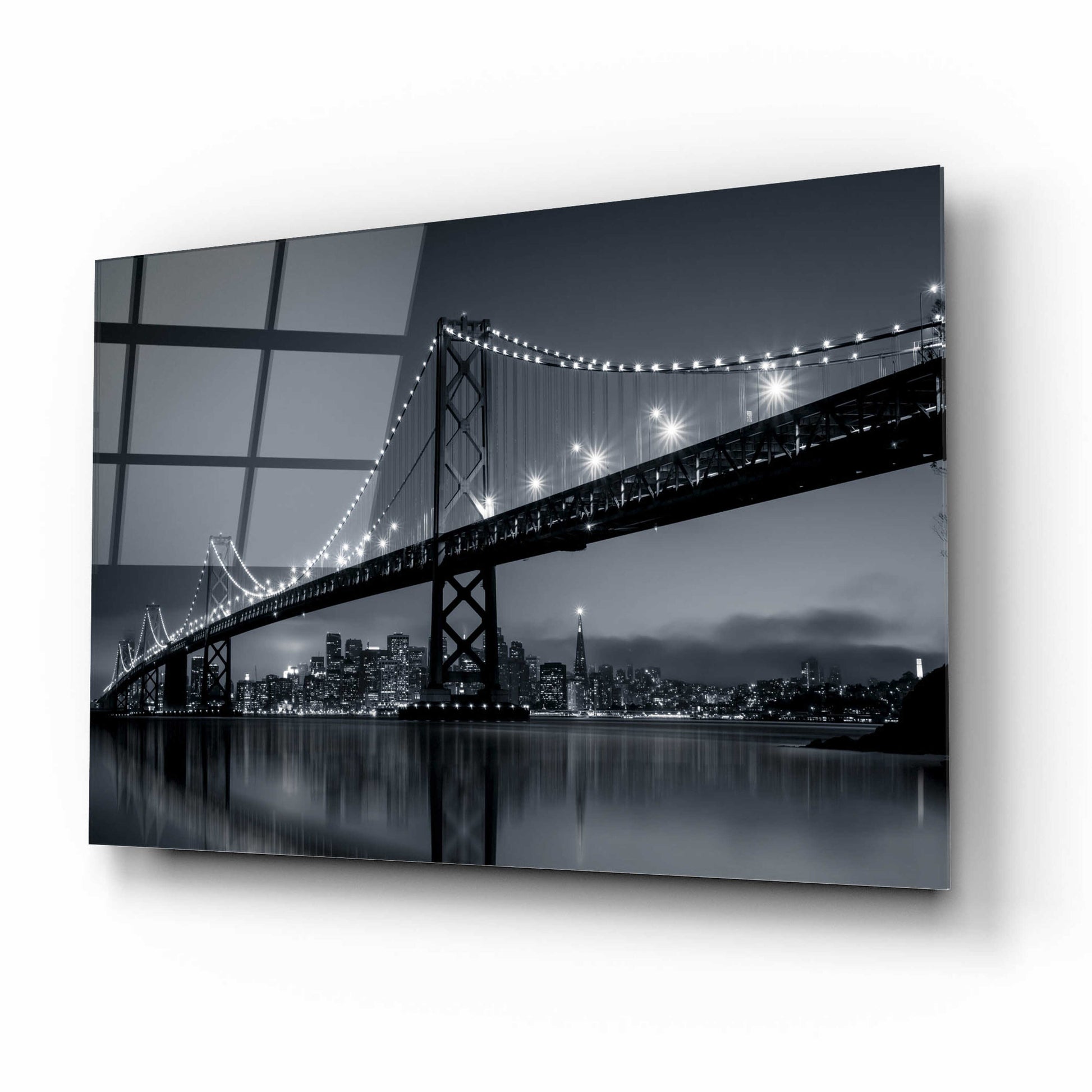 Epic Art 'Oakland Bridge' by Edin Chavez, Acrylic Glass Wall Art,16x12