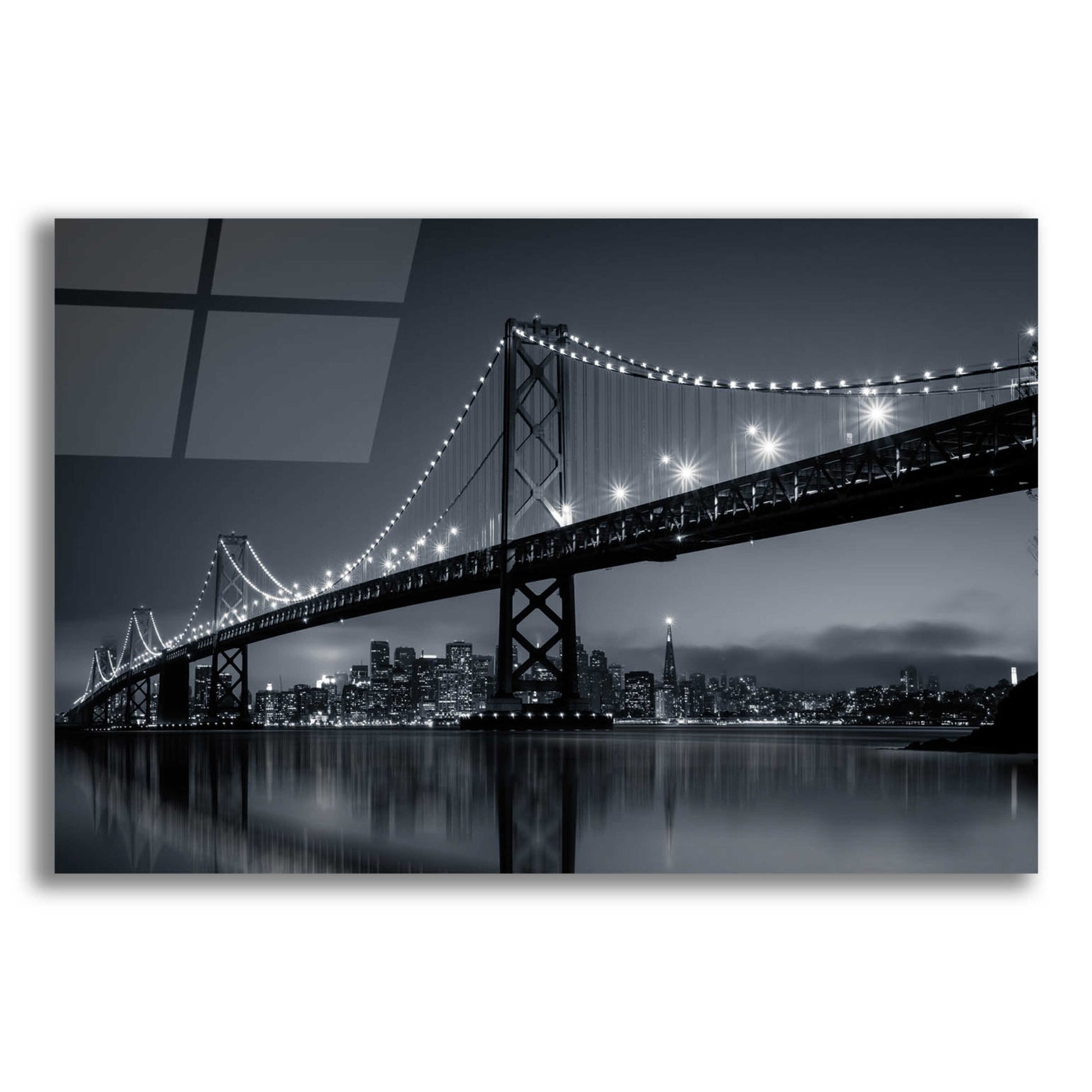 Epic Art 'Oakland Bridge' by Edin Chavez, Acrylic Glass Wall Art,24x16