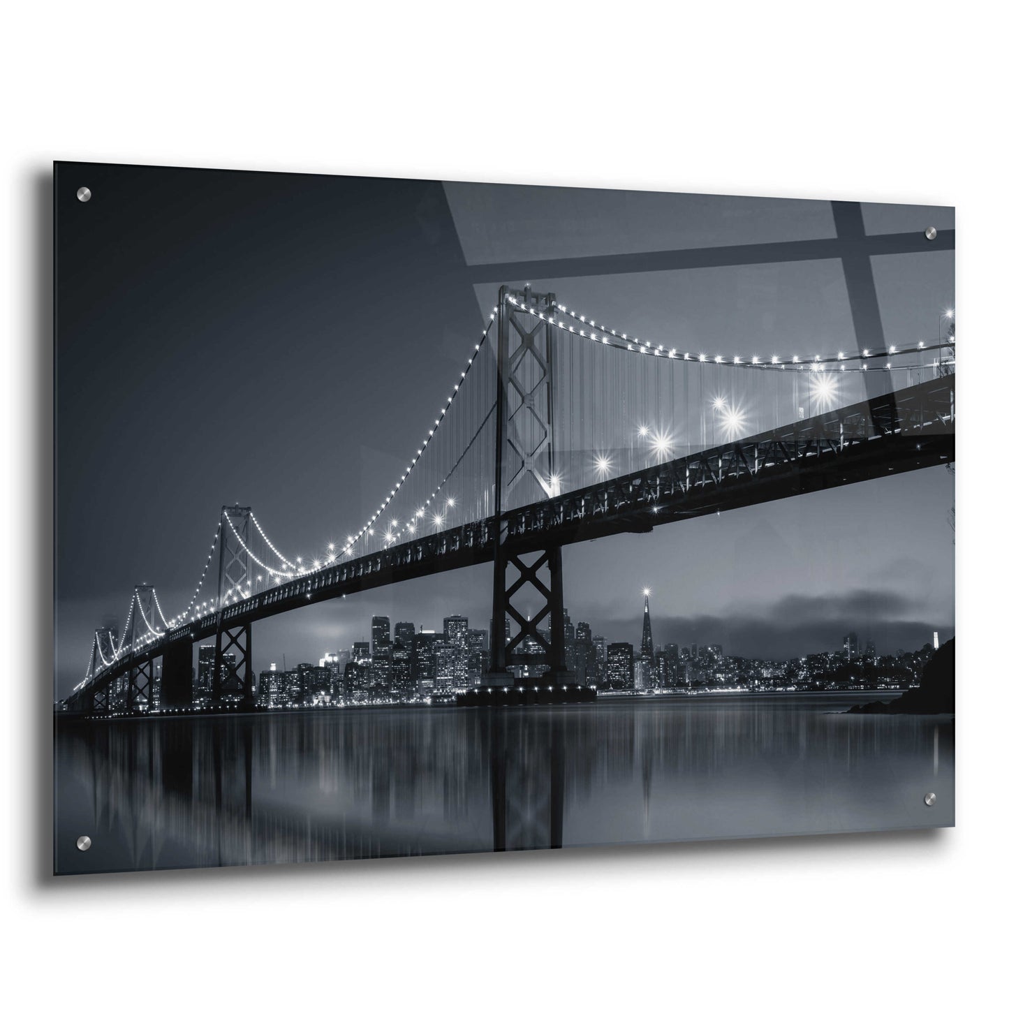 Epic Art 'Oakland Bridge' by Edin Chavez, Acrylic Glass Wall Art,36x24