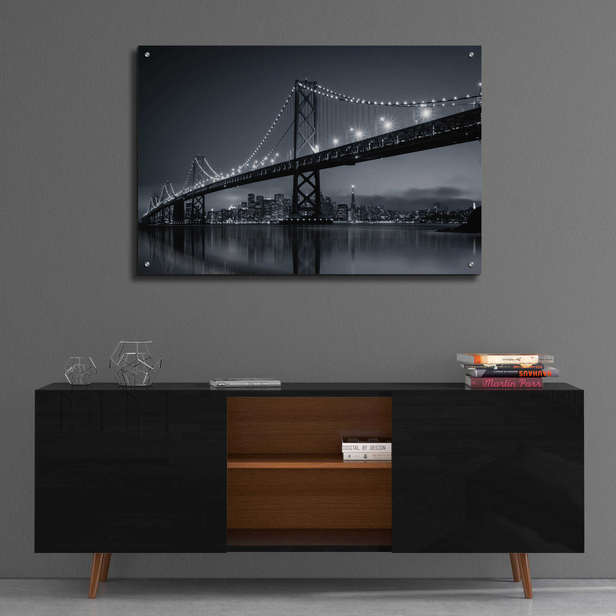 Epic Art 'Oakland Bridge' by Edin Chavez, Acrylic Glass Wall Art,36x24