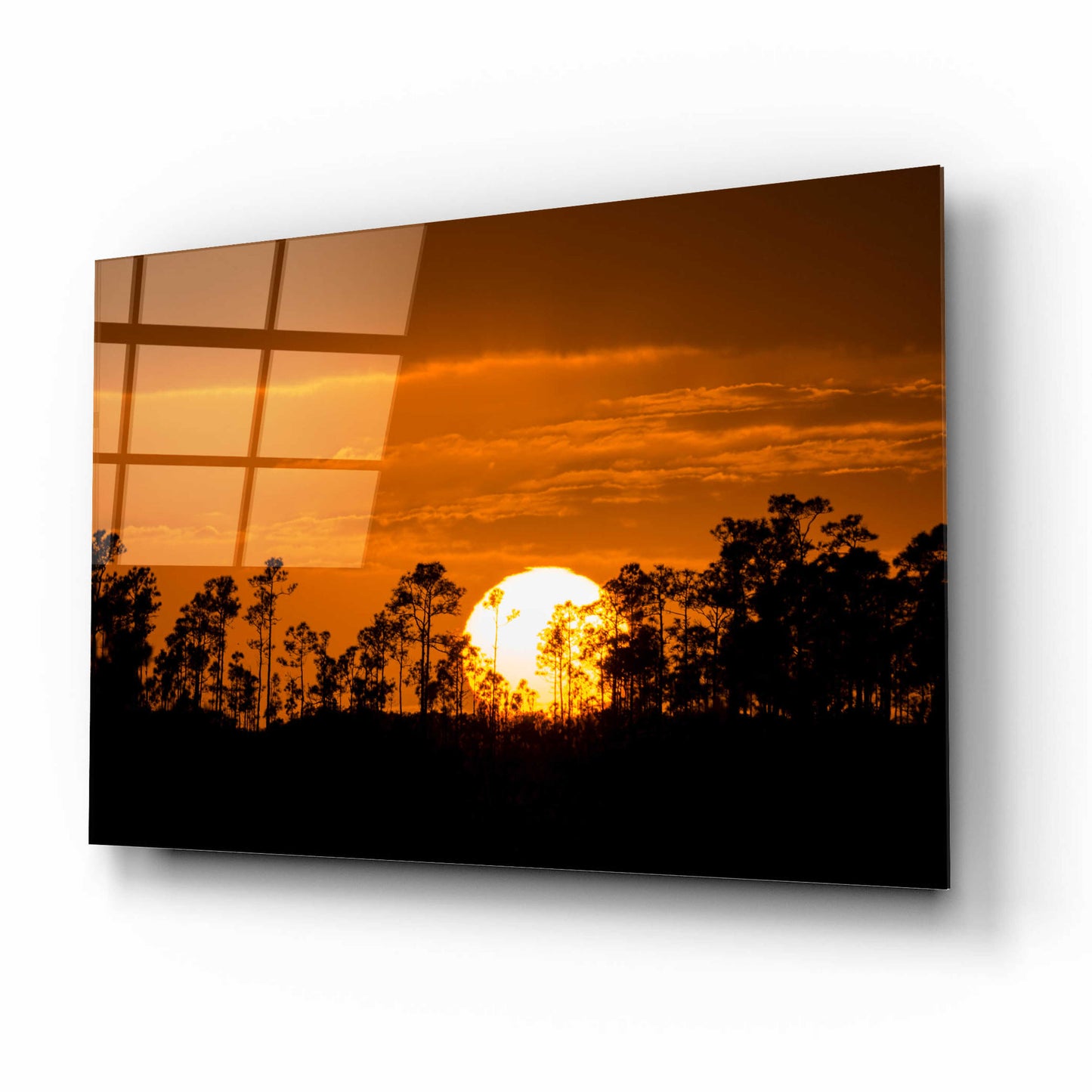 Epic Art 'Fire in the Sky' by Edin Chavez, Acrylic Glass Wall Art,16x12