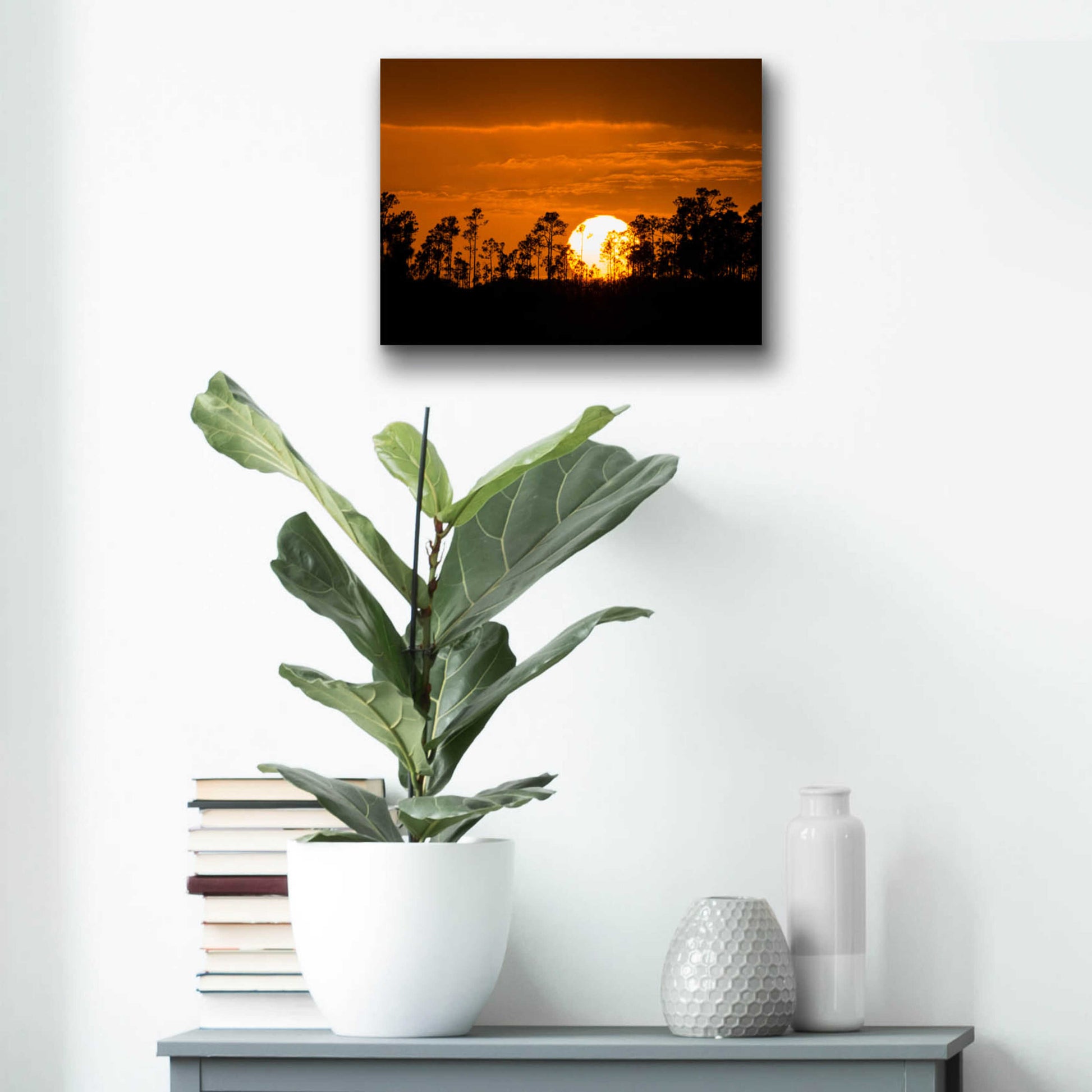 Epic Art 'Fire in the Sky' by Edin Chavez, Acrylic Glass Wall Art,16x12