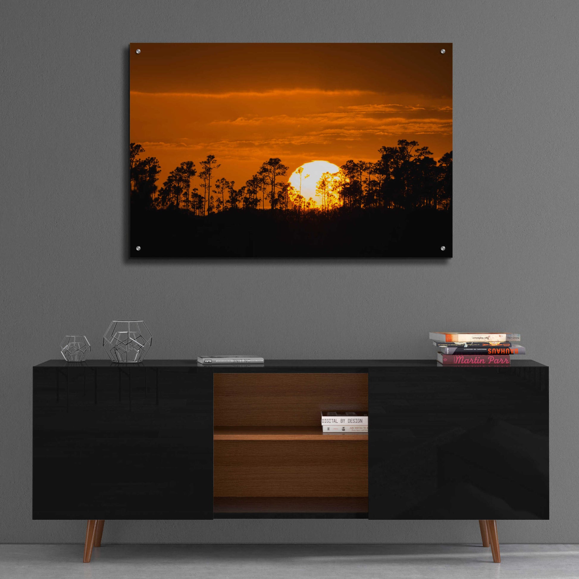 Epic Art 'Fire in the Sky' by Edin Chavez, Acrylic Glass Wall Art,36x24