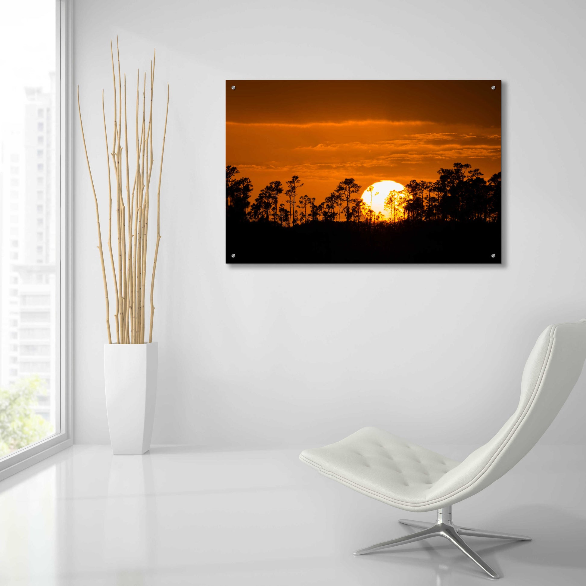 Epic Art 'Fire in the Sky' by Edin Chavez, Acrylic Glass Wall Art,36x24