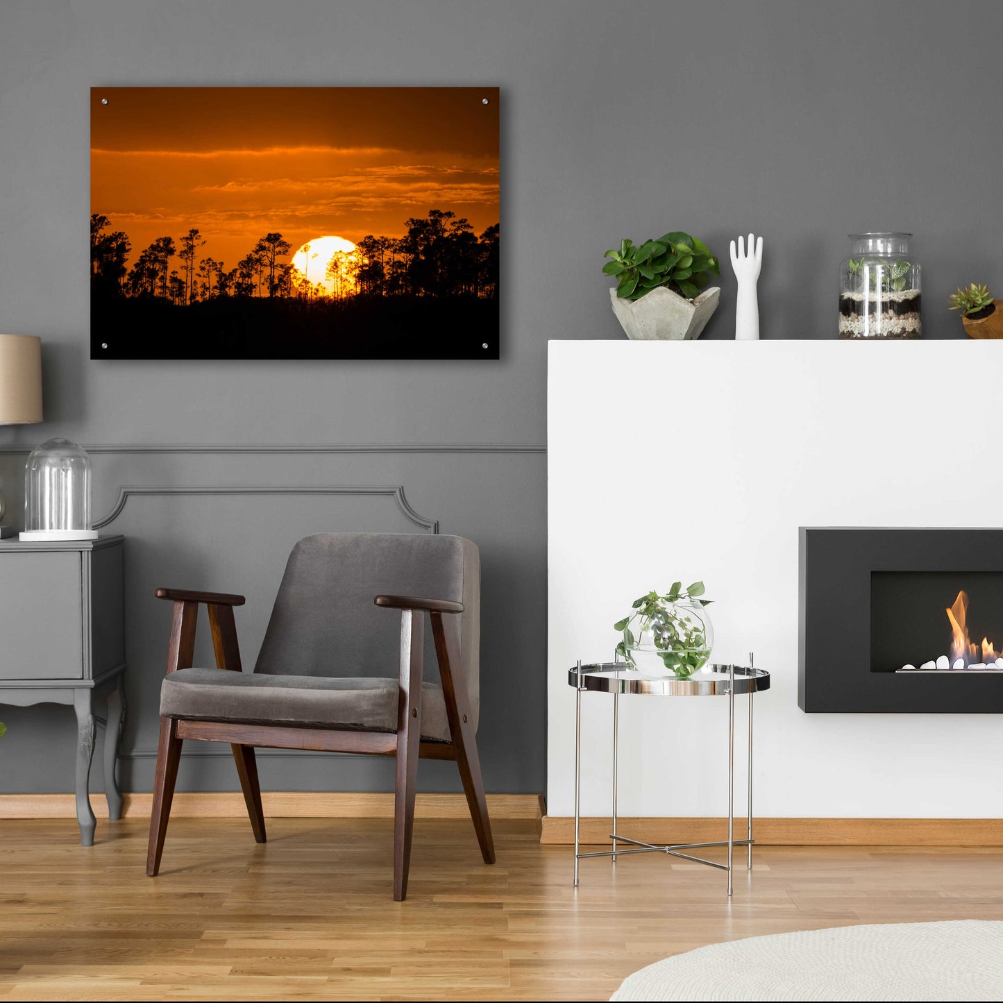 Epic Art 'Fire in the Sky' by Edin Chavez, Acrylic Glass Wall Art,36x24