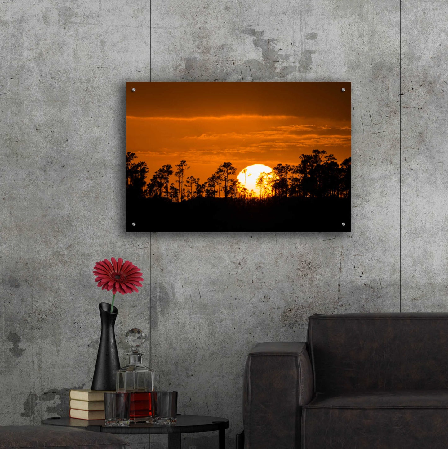 Epic Art 'Fire in the Sky' by Edin Chavez, Acrylic Glass Wall Art,36x24