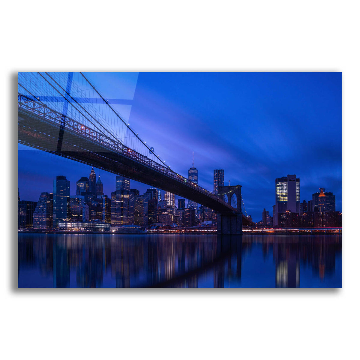 Epic Art 'Past the Brooklyn Bridge' by Edin Chavez, Acrylic Glass Wall Art