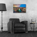 Epic Art 'Aerial Las Vegas' by Edin Chavez, Acrylic Glass Wall Art,24x16