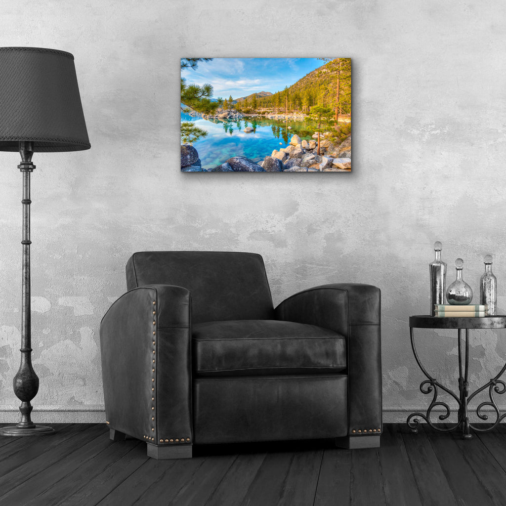 Epic Art 'Majestic Lake Tahoe' by Edin Chavez, Acrylic Glass Wall Art,24x16