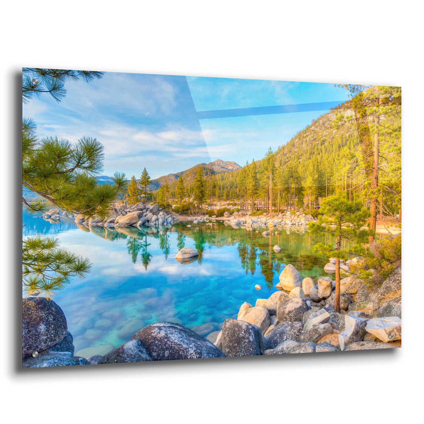 Epic Art 'Majestic Lake Tahoe' by Edin Chavez, Acrylic Glass Wall Art,36x24
